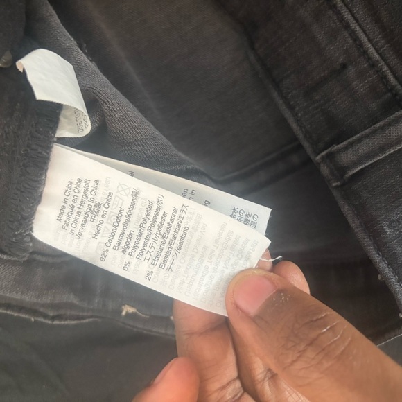 MADEWELL jeans 9” Rise Skinny Berkeley Fringe  Dark Grey  #H3026 Button Front - Picture 5 of 8